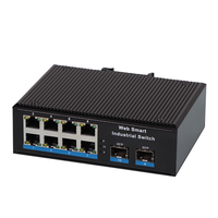 Switch Jaringan Gigabit Industri Poe Switch 2 SFP Network 8 Port Switch
