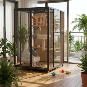 Residencia de Madera Premium para Gatos, Espaciosa, de Múltiples Niveles, Estilo Bungalow, Casa para Gatos de Interior - Product Image 1