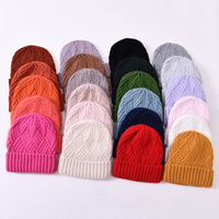 Jxwatcher Bonnet en laine douce et épaisse pour femme, idéal pour le ski en extérieur, vente en gros, bonnet tricoté en cachemire pour femme, hiver