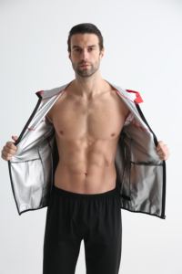 Argento di alta qualità di perdita di peso tuta da boxe esercizio sudore giacca <span class=keywords><strong>Sauna</strong></span> pantaloni tuta <span class=keywords><strong>per</strong></span> gli <span class=keywords><strong>uomini</strong></span> - Product Image 3