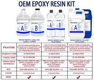 Nhà máy 2 gallon kit pha lê rõ ràng AB Epoxy nhựa và chất làm cứng cho DIY Thủ công mỹ nghệ thuật (1:1 nhựa Epoxy) - Product Image 3