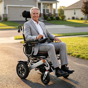 <span class=keywords><strong>Fauteuil</strong></span> <span class=keywords><strong>roulant</strong></span> électrique à dossier inclinable avec support cervical réglable pour l'assistance à la mobilité médicale – <span class=keywords><strong>Prix</strong></span> usine - Product Image 5