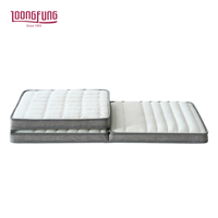 Matelas pliable en tissu à mémoire de forme LOONGFUNG, matelas fin portable à trois plis, compressé sous vide pour dortoir, personnalisé