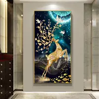 חדר שינה חדר אוכל קישוט מופשט סלון דגי כיף המשמח פרפר זכוכית קיר אמנות ציור מותאם אישית עיצוב