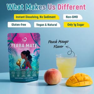 Té de Yerba Mate con Sabor a Durazno y Mango de Chinaherbs, Yerba Mate Súper Calmante, Bajo en Azúcar, Energía y Enfoque sin Caída, Apoyo para un Intestino Saludable - Product Image 5