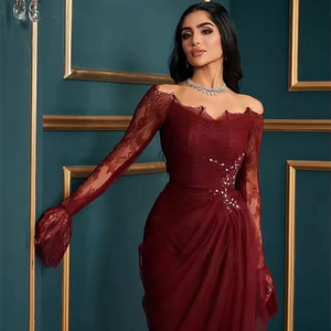 In Stock Burgundy Gown Dresses Customizable Color & Plus Size | Alibaba.com
