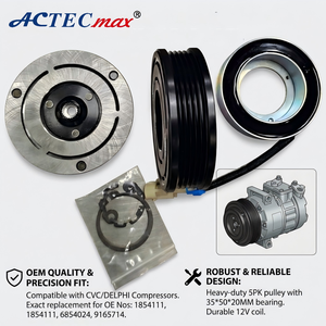 Nuovo Compressore Aria Condizionata Auto 12V <span class=keywords><strong>OPEL</strong></span> con Frizione 104/110MM AC.106.847 CVC/DEPHI Kit Frizioni Magnetiche AC Auto 5PK Puleggia ACTECmax - Product Image 2