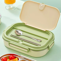 Boîte à lunch en acier inoxydable SUS 304 sans BPA, compatible micro-ondes, anti-fuite, compatible lave-vaisselle, 5 compartiments, antidérapante, empilable