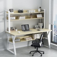 Bureau d'ordinateur moderne minimaliste en bois avec étagères, bureau réglable, combinaison libre pour la maison, le bureau, la chambre ou l'étude