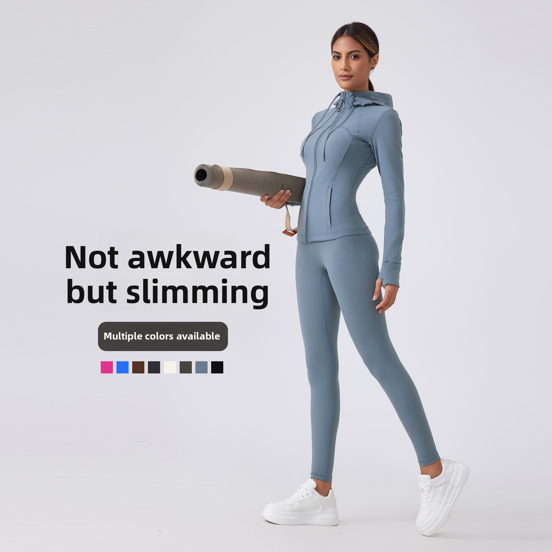 High-Waisted Tummy Control Yoga Pants Elastic Butt-Lifting Fitness Running Training Leggings Slimming Sports Long Pants DAW191