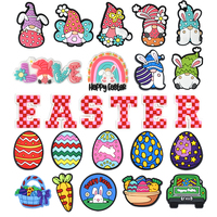 Dessin animé mignon décorations de Pâques breloques lapin de Pâques ballons accessoires de chaussures personnalisé Pvc Designer chaussures breloques pour Vendorv