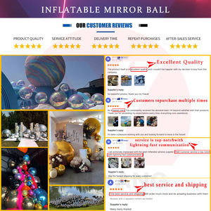 Produit Gagnant décorations de Noël en plein air ballon gonflable géant ensembles de décoration de fête grandes boules miroir - Product Image 5