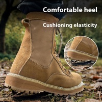 Bottes de randonnée tactiques ultra-légères pour hommes avec maille respirante, tige haute, semelle extérieure en caoutchouc pour l'automne et l'hiver