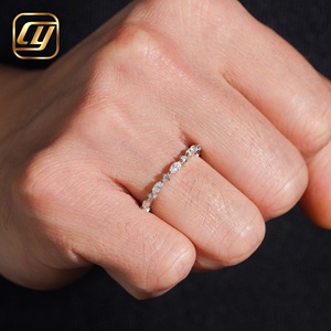 Anillo de Eternidad con Diamante de Laboratorio Corte Marquesa, Anillo de Plata Sólida 925 para Mujer, Joyería de Moda Diaria, Anillo de Boda, Anillo de Tendencia, Venta al por Mayor - Product Image 5