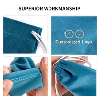 Vente chaude d'usine OEM Pochette de rangement pour lunettes de soleil en velours durable de haute qualité Faible MOQ Pochette pour lunettes pour les commandes en gros