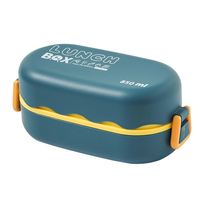 Boîte à lunch double couche de qualité alimentaire à motif de dessin animé avec couverts, idéale pour les employés de bureau et les étudiants – Nouveauté très prisée