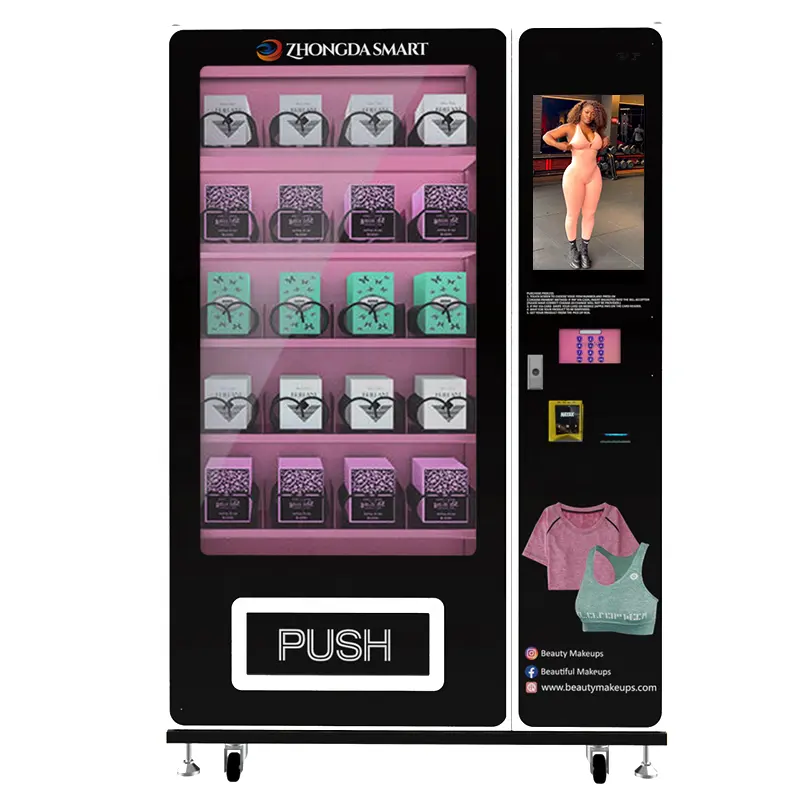Venda automática de meias com tela de toque digital de 22 polegadas, camisetas e roupas esportivas