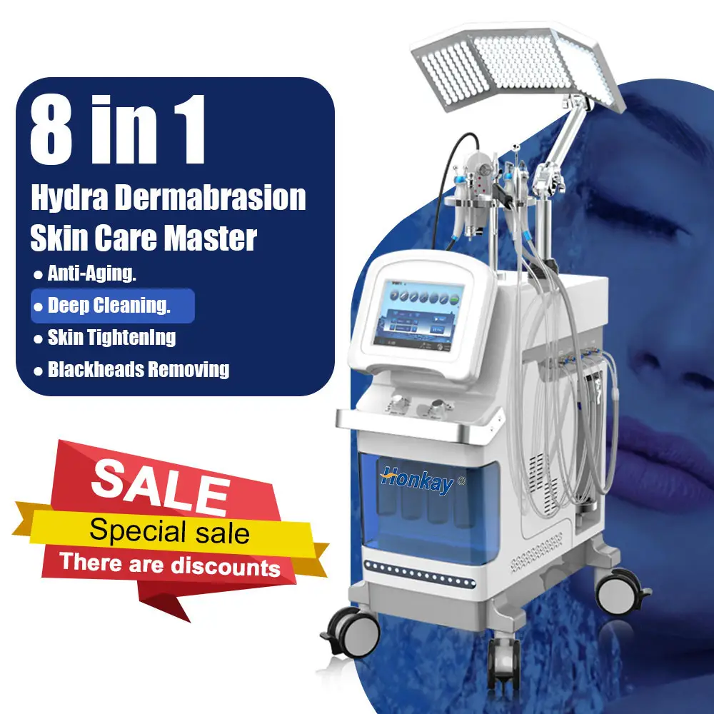 New Arrival Portable Pdt Oxygen Facial Machine Skin Whitening Machine Hydra Dermabrasion Oxygen Facial With Pdt Light Therapy