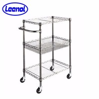 LEENOL Vente en gros ESD Pcb Storage Circulation Rack Trolley Cart Factory Custom Made Configuration4 ''Conductive BLACK Wheels