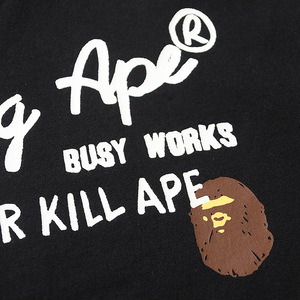 T-shirt à manches courtes en coton respirant avec imprimé tête de singe chic de style streetwear japonais - Product Image 5