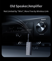 Adaptador Receptor de Audio Bluetooth Lavalier BT 5.4, Adaptador Inalámbrico de Medios con Conector de 3.5mm AUX para Música en el Auto, Auriculares, Altavoces