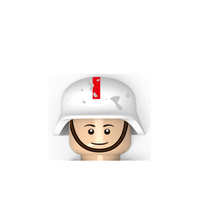 Mini-blocs militaires de la Seconde Guerre mondiale, figurines de soldats, accessoires, casque, briques de construction