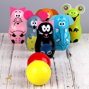 Bộ <span class=keywords><strong>Bowling</strong></span> Dễ Thương Đồ Chơi Bằng Gỗ Với 6 Chân <span class=keywords><strong>Bowling</strong></span> Hình Động Vật Hoạt Hình Và 2 Quả Bóng <span class=keywords><strong>Bowling</strong></span> Cho Trẻ Em - Product Image 5