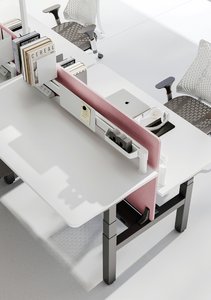 Bureau d'ordinateur modulaire convertible en métal à hauteur réglable électriquement pour la maison et le bureau, design moderne - Product Image 2