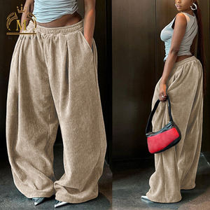 New Trendy <strong>Women's</strong> <strong>Trousers</strong> <strong>Corduroy</strong> Loose Workout <strong>Women</strong> <strong>High</strong> <strong>Waist</strong> Pants Casual Streetwear Cargo Long Pants <strong>Trousers</strong> for <strong>Women</strong> - Product Image 1