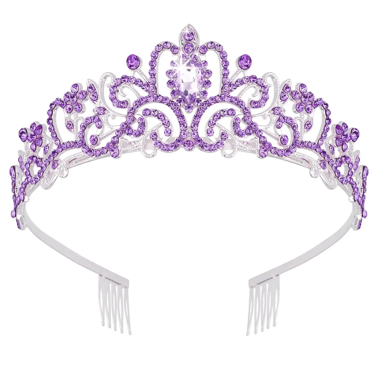 Hot bán công chúa hợp kim Rhinestone vương miện đầy màu sắc phụ nữ sang trọng tiaras Sash cô dâu phụ kiện mũ nón