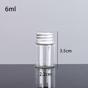 투명 붕규산 유리 테스트 튜브 병 6ml 8ml 12ml 20ml 캔디 식품 유리 항아리 커버 - Product Image 6