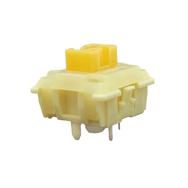 Tecsee Mechanical Switches for Silent Tactile Kit Quiet Yellow Silent Shaft Switch Spring 63.5g Keyboard Switches