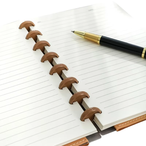 Libros de notas en espiral de hojas sueltas con agujero de hongo negro, diario de estudio barato con cuero de papel grueso para escribir, encuadernación en espiral de regalo - Product Image 4