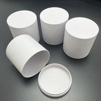 Vente en gros de grande boîte de conserve vide de qualité supérieure bougeoir sans couture mat blanc bleu 12oz 16oz boîtes de bougies conteneurs avec couvercle