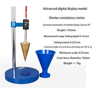 Medidor de Consistencia y Fluidez de Cemento Wanluda, Tipo Digital/Analógico, Base de Plástico/Hierro Fundido, 1 Año de Garantía, Precisión de 1 mm - Product Image 6