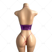 ELITES - Traje de Baño de una Pieza con Superficie Brillante y Elástica, Ropa de Baile Exótica, Lencería, Bikini