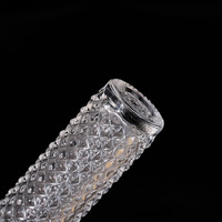 Flacon roll-on de luxe en verre en forme d'écaille de poisson de 10 ml pour emballage de parfum avec couvercle en bois