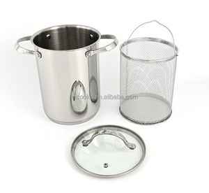 Casserole haute en acier inoxydable pour <span class=keywords><strong>asperges</strong></span> et pâtes avec panier vapeur perforé - Product Image 4