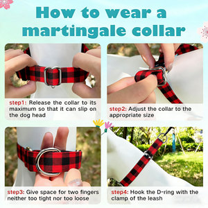 Collar Martingale Personalizado a Cuadros para Perro - Collares Ajustables y Duraderos con Patrones para Todas las Razas de Perros, Collares Martingale sin Hebilla para Mascotas - Product Image 2