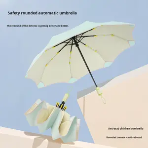 <span class=keywords><strong>Parapluie</strong></span> pliable automatique à double usage, à coins arrondis, pour le soleil et la pluie, léger, <span class=keywords><strong>petit</strong></span> pare-soleil, vente en gros - Product Image 3