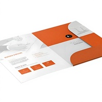 Impression CMYK personnalisée, dossier de présentation à 2 poches, papier journal, porte-cartes à double poche, taille personnalisée