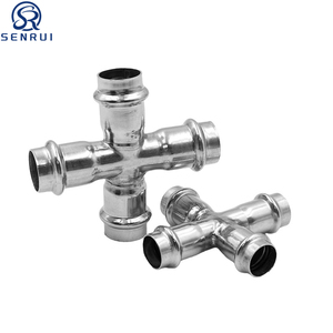 Raccord croisé à 4 voies en <span class=keywords><strong>acier</strong></span> <span class=keywords><strong>inoxydable</strong></span> 304, installation rapide, étanche, adaptateur de tube métallique, composant de quincaillerie pour <span class=keywords><strong>tuyauterie</strong></span> - Product Image 4