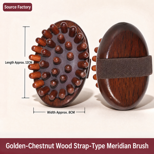 Cepillo Corporal de Madera Natural con Cuentas Redondas, Herramienta de Terapia de Meridianos para el Cuidado Corporal Completo, Fabricante de Cepillos de Masaje de Madera - Product Image 6