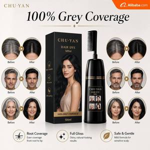Tinte Permanente para el Cabello CHU·YAN Multicolor - Tonos Vibrantes Gris Ceniza y Marrón de Moda para Salones - Product Image 1