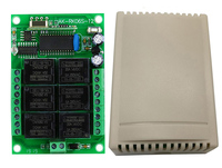 Système de télécommande sans fil RF à 6 canaux DC 12V, récepteur émetteur, relais 6CH, 315/433 MHz G487