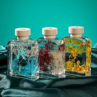 Diffuseur de parfum pour la maison Relaxlines, flacons en verre de 100 ml et 200 ml, diffuseur de parfum sans flamme, fleurs séchées décoratives