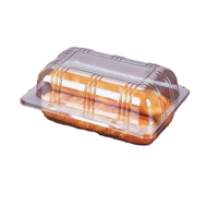 Conteneur alimentaire rectangulaire en plastique PET jetable Fuxin personnalisé, avec couvercle, en matériaux recyclés, gaufrage et revêtement UV, pour boulangerie