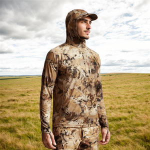 كنزة بغطاء رأس خفيفة الوزن للرطوبة ، ملابس صيد ، ملابس مموهة ، كنزة صوفية ، قميص صيد - Product Image 3