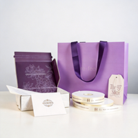 Boîtes d'expédition pliables personnalisées pour vêtements et sous-vêtements, violettes, avec bande de déchirement, pour emballage cadeau et envoi postal