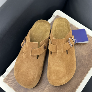 Sandalias Berken de Verano en Oferta para <span class=keywords><strong>Hombre</strong></span> y Mujer, Marca de Diseñador Popular, <span class=keywords><strong>Zuecos</strong></span> de Cuero Genuino - Product Image 3